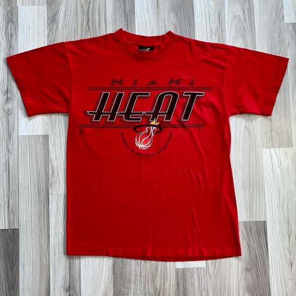 VTG Miami Heat Single Stitch T-shirt Mens Large (Fits Medium) - Picture 1 of 8